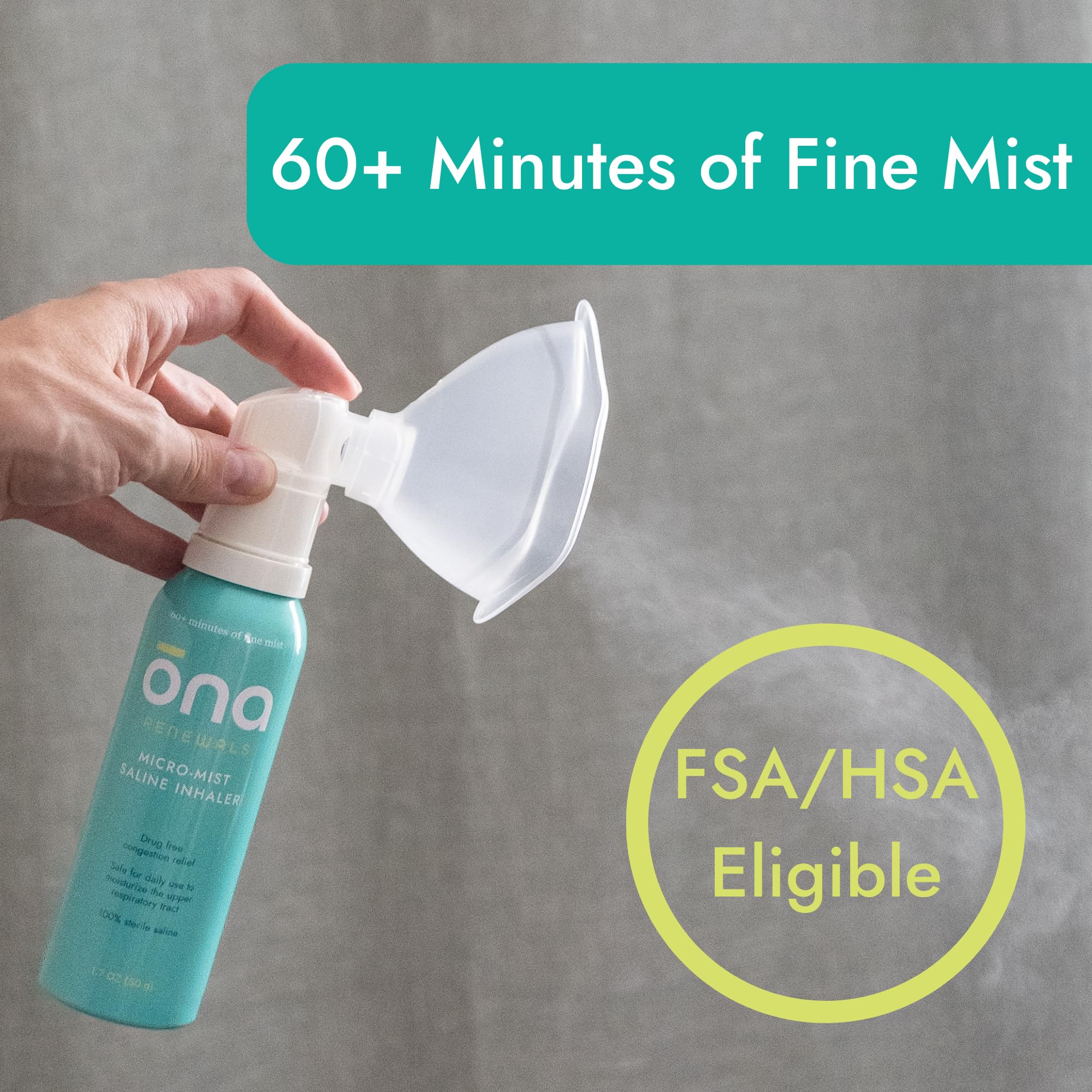 Amazon.com: ONA Renewals - Micro-Mist Saline Nasal Inhaler - 1.7